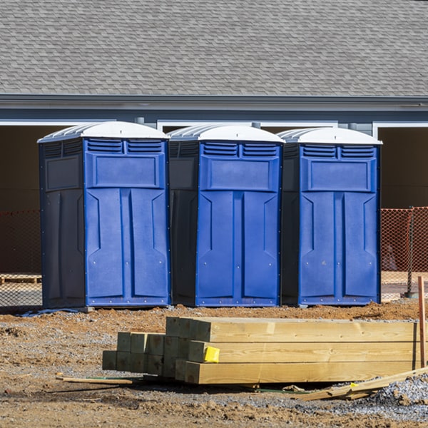 how often are the portable restrooms cleaned and serviced during a rental period in Beaver